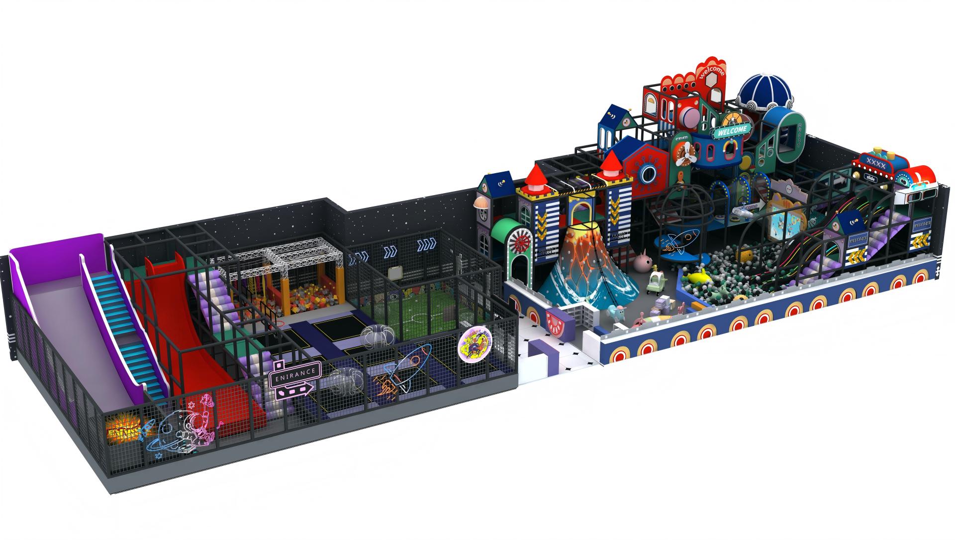 Custom Commercial Indoor Playground Equipment Solution