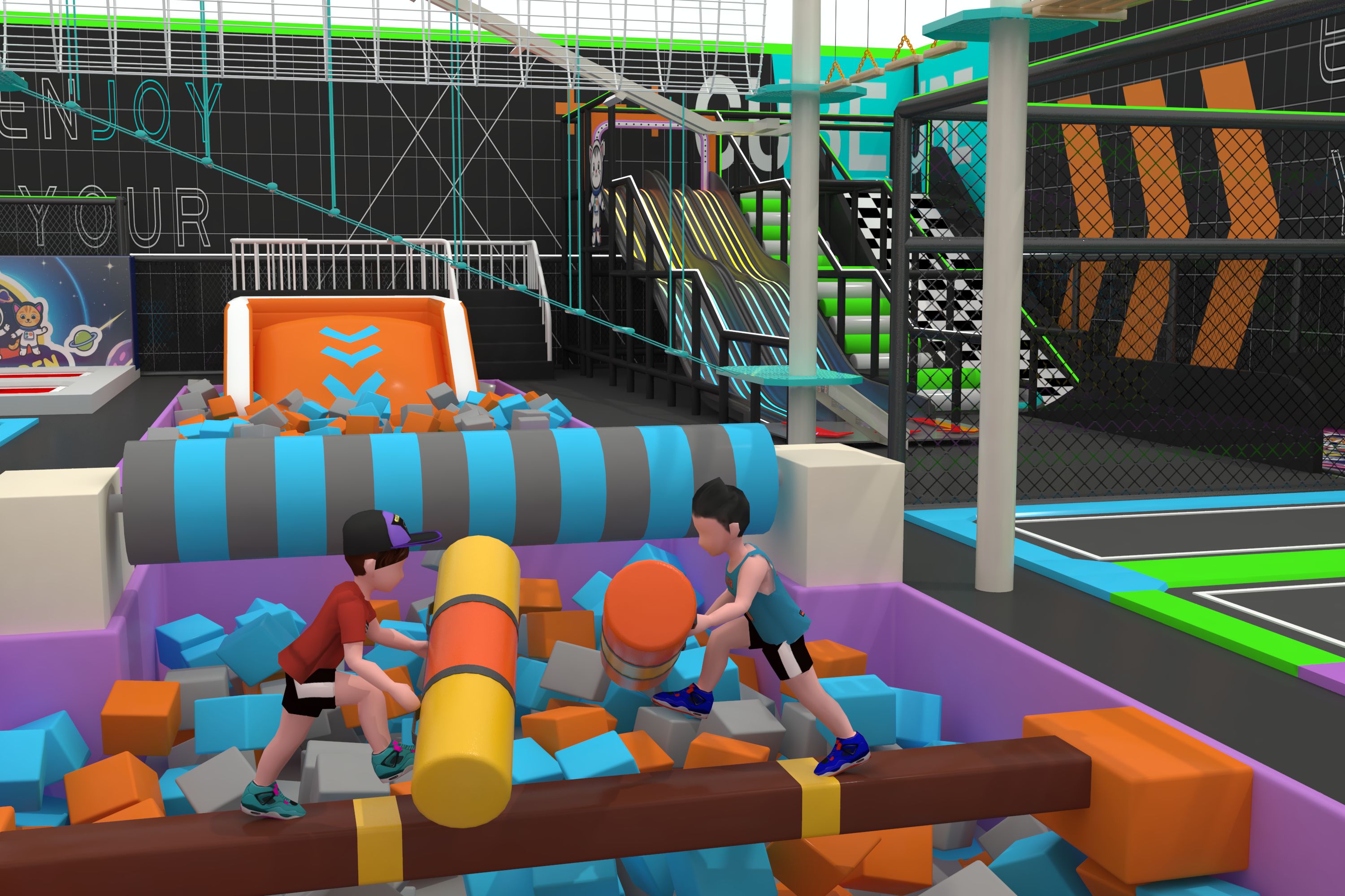 Premium Indoor Trampoline & Adventure Park – CUBE OF SKY