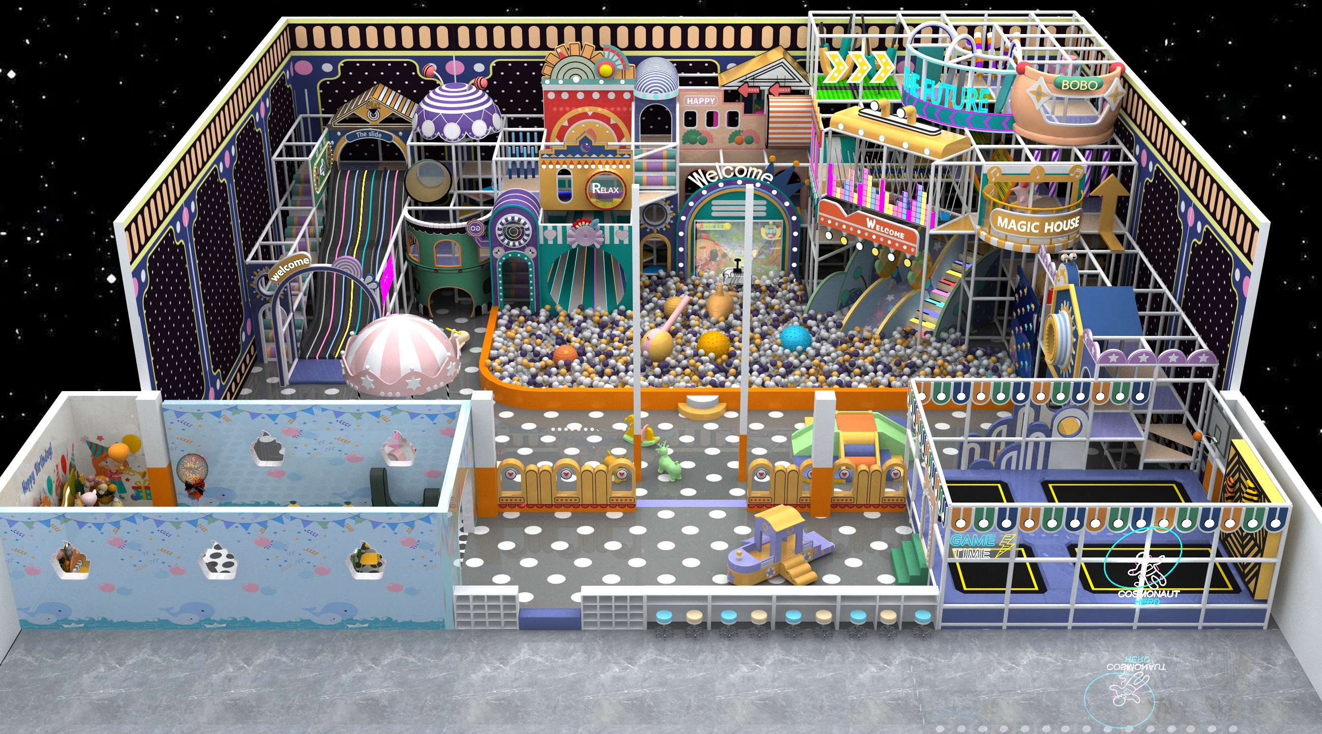 Custom Fantasy Theme Indoor Playground Equipment for Shopping Malls & FECs