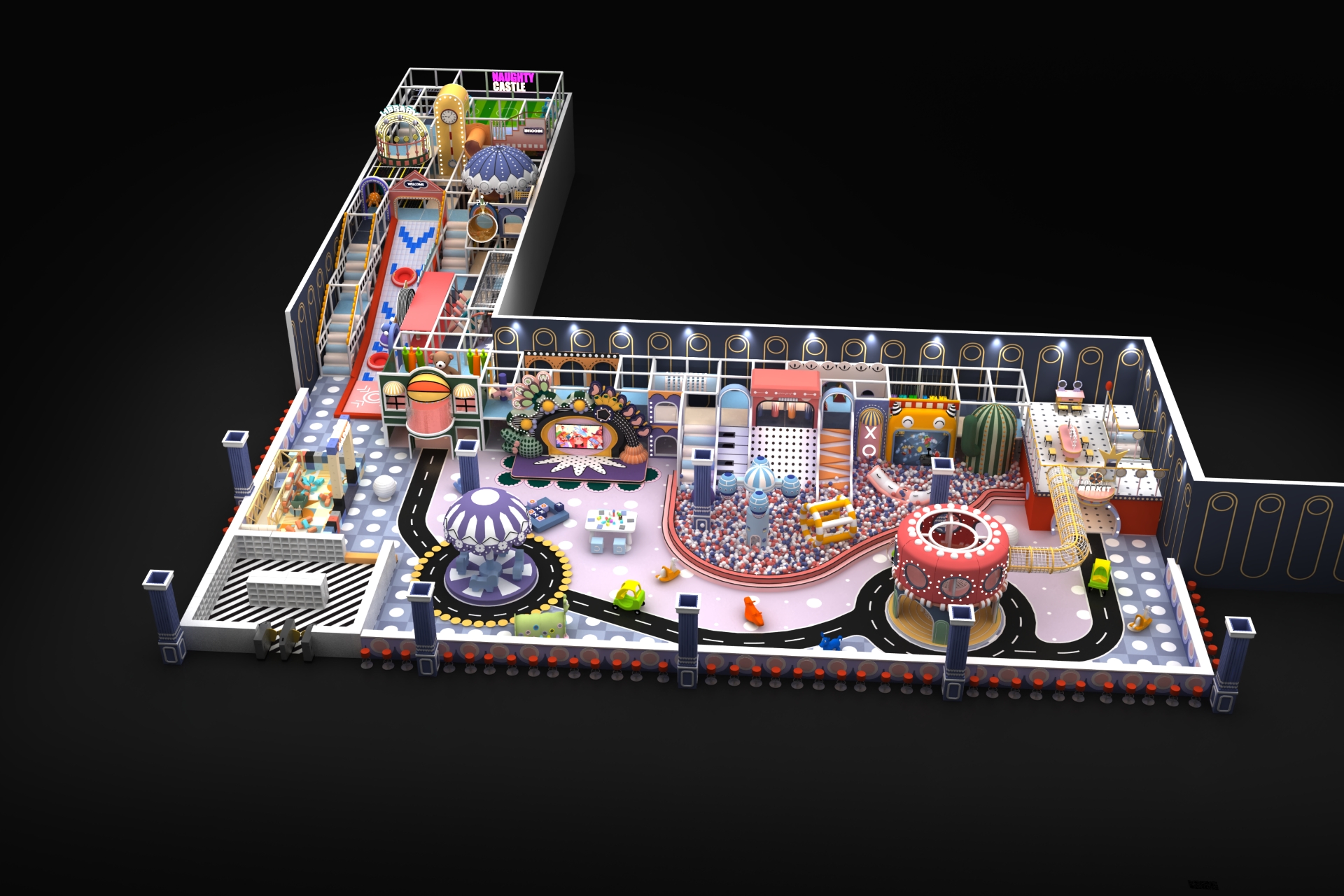 Futuristic Commercial Soft Play Equipment – Fantasy-Themed Indoor Playground Design