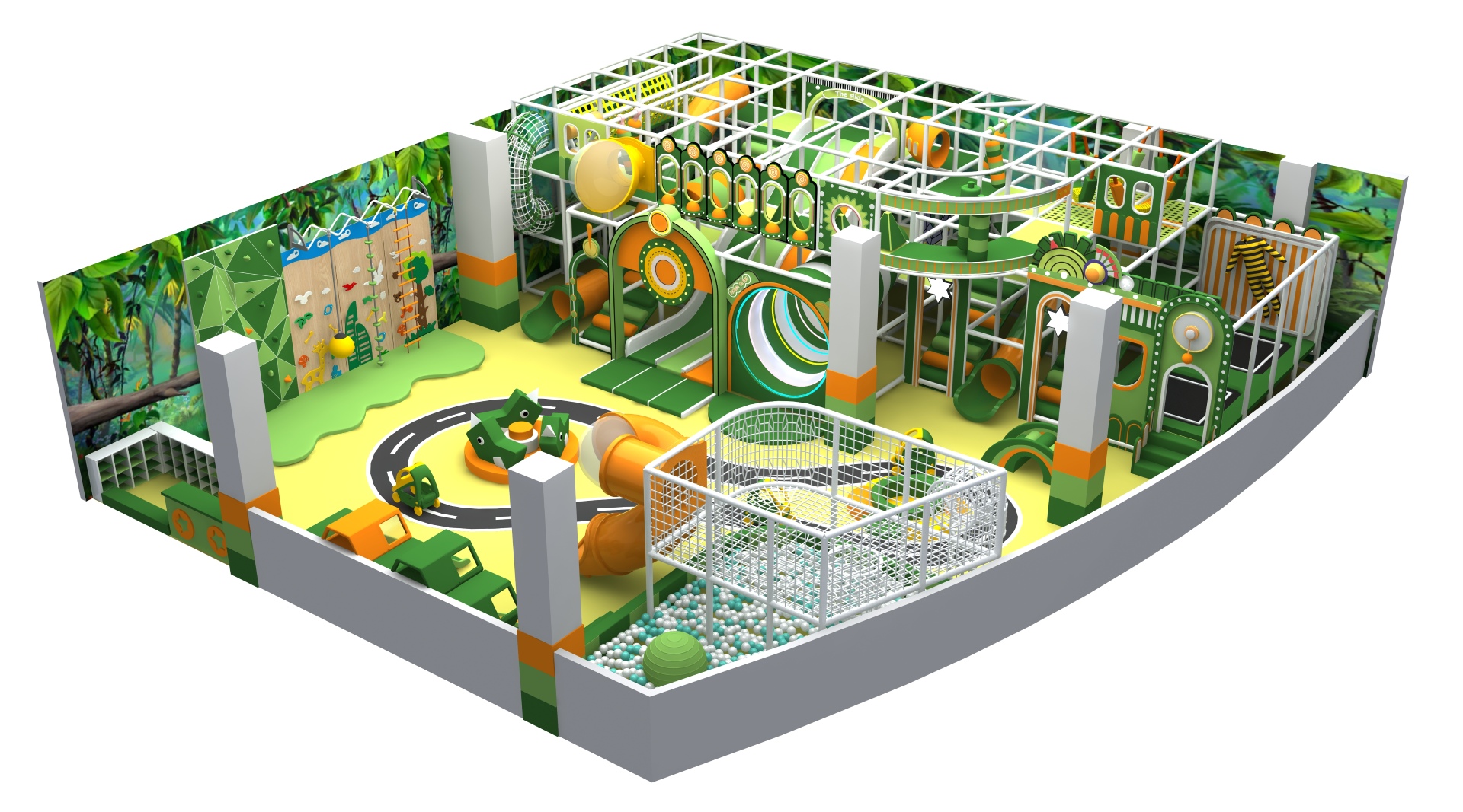 Nature-Themed Kids Indoor Playground | Soft Play Jungle Adventure Equipment