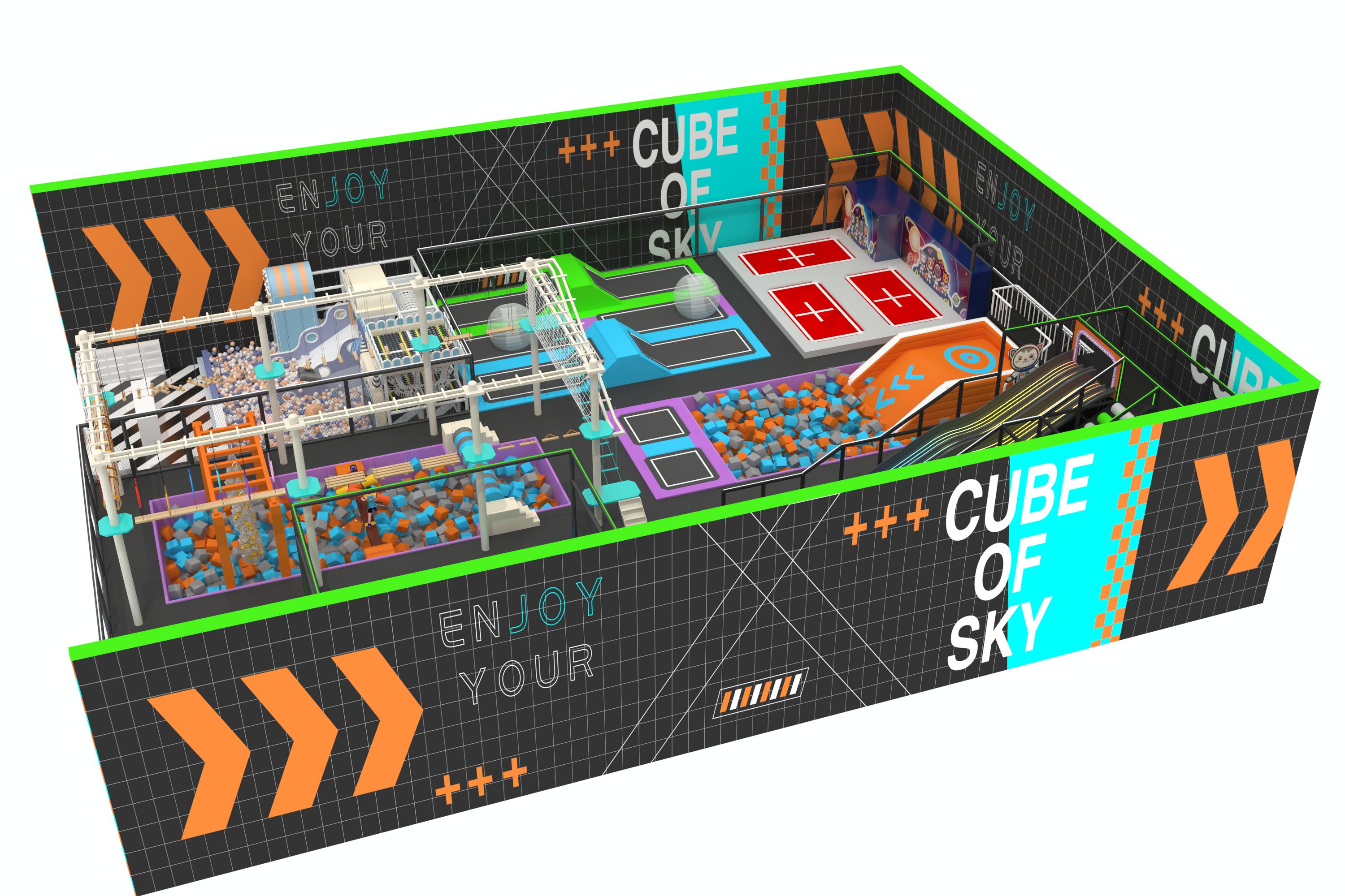 Premium Indoor Trampoline & Adventure Park – CUBE OF SKY